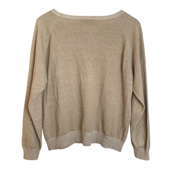 RODEBJER Lightweight Knit Sweater Women’s Medium Beige Round Neck Scandinavian - Picture 2 of 7